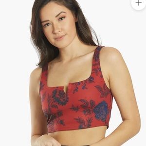 NWT Free People Ashford Lose Control Bra Burgundy Yoga Bra S